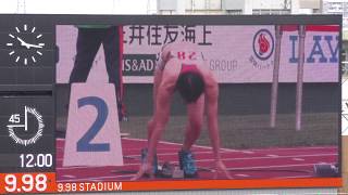 H30　福井国体　少年女子A　100m　予選5組