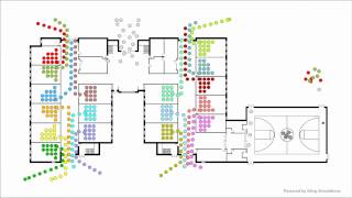 Fire drill animation created using Yellowjacket Sting Simulation Editor