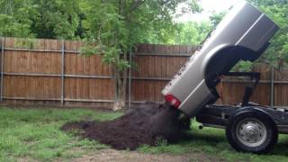 Ford ranger custom hydraulic dump bed unloading compost