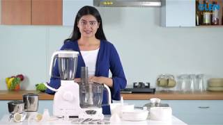 Glen Food Processor 4052 - How to use Demo Video | जानिए फ़ूड प्रोसेसर के सारे इस्तेमाल