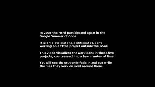 GNU/Hurd GSoC 2008 code_swarm