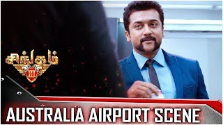 Singam 3 - Tamil Movie - Australia Airport Scene | Surya | Anushka Shetty | Harris Jayaraj