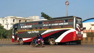 Kanker Roadways | Raipur To Nagpur | AC sleeper Bus| via Durg Bhilai Rajnandgaon Bhandara | Ak Buses