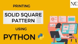 Write a program to print a Solid Square Pattern in Python || Visual Studio Code ||