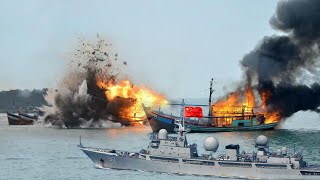 China Shock! (June 20, 2024) US and PH Blows Up 48 China Illegal Fishing Vessels In the SCS