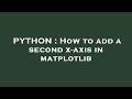 PYTHON : How to add a second x-axis in matplotlib