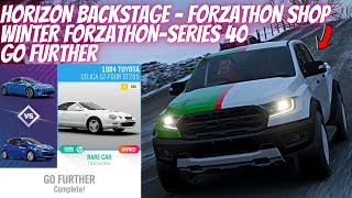 FORZA HORIZON 4-Weekly forzathon challenges GO FURTHER-horizon backstage-forzathon shop-Series 40