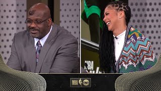 Shaq Really Showed Up with Baby Hairs After Losing His Bet with Candace 💀 | NBA on TNT