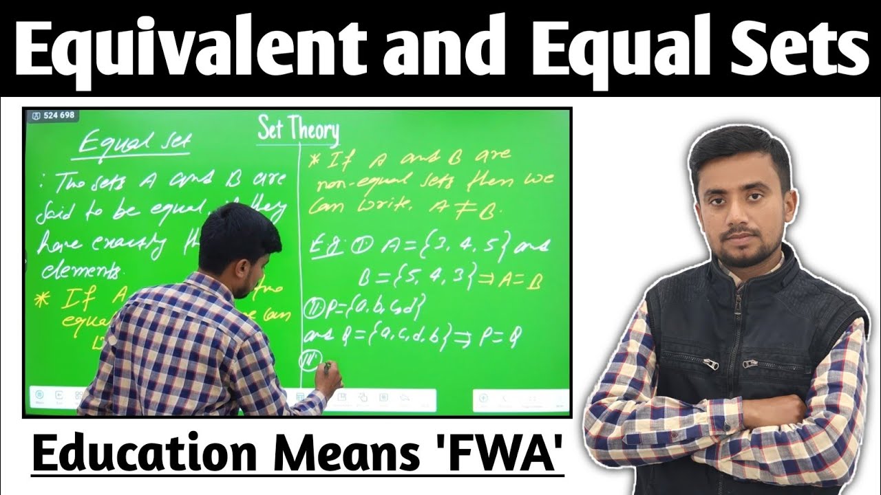 Equivalent Set And Equal Set With Examples | Equivalent Set | Equal Set ...