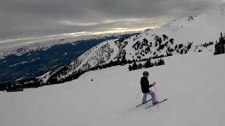 Skiing at Marmot Basin in Jasper Alberta