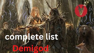 complete list Demigod From different mythologies / All about Demigod