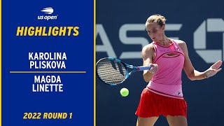Karolina Pliskova vs. Magda Linette Highlights | 2022 US Open Round 1