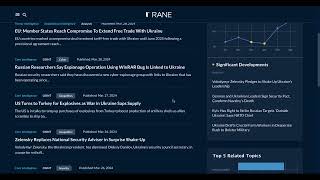 RANE Core Intelligence - Russia Ukraine Conflict Coverage