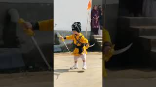 ਛੋਟੇ ਬੱਚੇ ਦਾ ਗੱਤਕਾ ਦੇਖੋ ⚔so cute💖#wmk 🙏#shortsviral