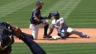 LAD@SD: Bethancourt throws out Puig trying to steal