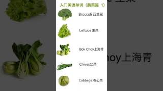 160 入门英语单词（蔬菜篇1） #英语 #英语口语 #英语启蒙