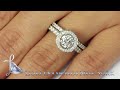 er 0223 1.91 carat e si1 diamond engagement ring u0026 wedding band set 14k gold pave halo