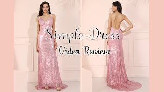 Prom Dress | Pink glitter prom dress 2020/Mermaid Long Evening Dress - Simple-dress