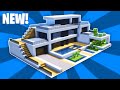 Minecraft : How To Build a Large Modern House Tutorial (#52)