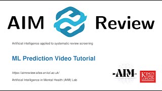 AIM Review Tool: ML Prediction Application Tutorial