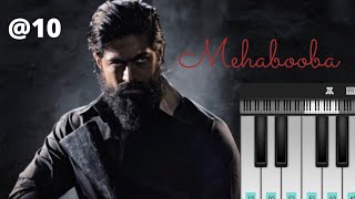 KGF Chapter 2 (Mehabooba) - Piano Tutorial with Notes