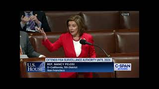 Speaker Emerita Pelosi Floor Speech on the Reforming Intelligence and Securing A
