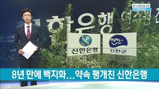 신한은행 8년 만에 백지화