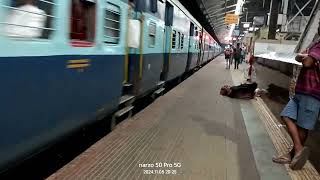 Black diamond super fast express entering bandel jn.**** full Blue ICF****