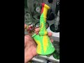 silicone bong with glass on glass bowl