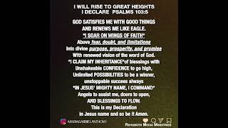 I will rise to Great heights  | Daily Bible declaration for breakthrough | RMM  617