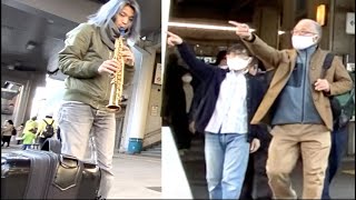 Street SAX performance in Japan