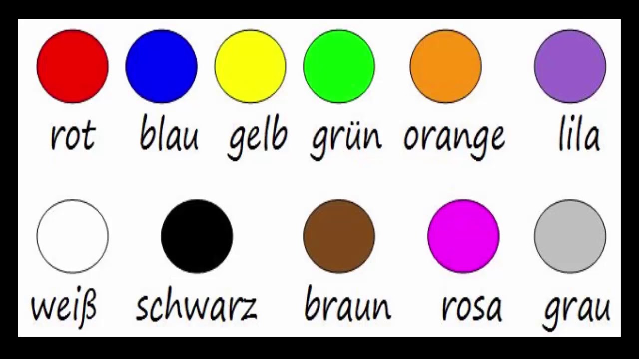 Die Farben Auf Deutsch - YouTube