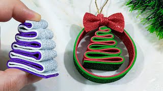 Simple and Decorative DIY Glitter Foam Christmas Ornaments - Your Family and Friends will Love Them!