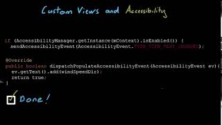66 Custom View Accessibility Solution