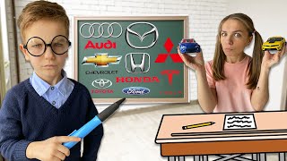 Mark teaches mom cars brands Educational video for kids