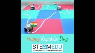 pyRobot Celebrating Republic Day - AI with Python to program Robot following a line