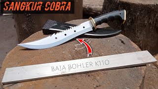 TUTORIAL MEMBUAT PISAU BERBURU DARI BAJA || hunting knife