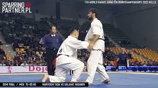 Nariyoshi Tada vs Salahat Hasanov 75-85 kg | 7th World Karate Shinkyokushin Championships 2022