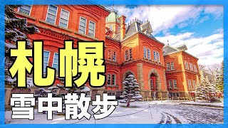 札幌雪中散步｜經過 #札幌市時計台、#北海道廳舊本廳舍