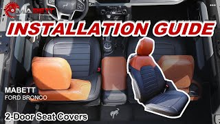 2-Door Seat Covers Installation | Ford Bronco: How-To | MABETT