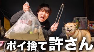 愛犬コロちゃんのお散歩コースをゴミ拾いしたらゴミの量ヤバかった…