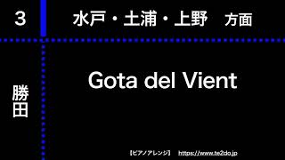 【ピアノアレンジ】勝田駅発車メロディー「Water Crown」「Gota del Vient」