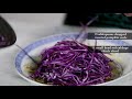 how to make a natural lemon verbena and red cabbage salad