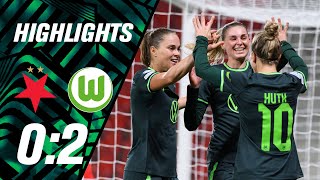 Jule Brand mit frühem Treffer! | Highlights | Slavia Prag - VfL Wolfsburg | Women's Champions League