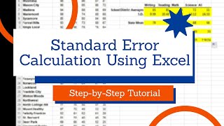 Standard Error Calculation Using Excel - Step-by-Step Tutorial