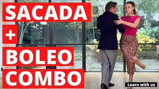 Tango: How To Combine A Sacada with 2 Boleos For Social Dancing