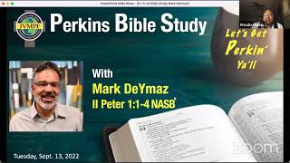 Perkins Bible Study September 13, 2022
