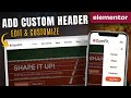 Create Custom Responsive Header - Elementor Free (2026)