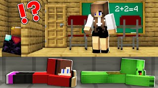 How Mikey and JJ Escape From GIRL TEACHER in SCHOOL ? - in Minecraft (Maizen)