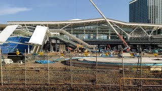 JR高輪ゲートウェイ駅の建設状況（2019年11月2日）- 【車窓】JR山手線内回り品川駅→田町駅